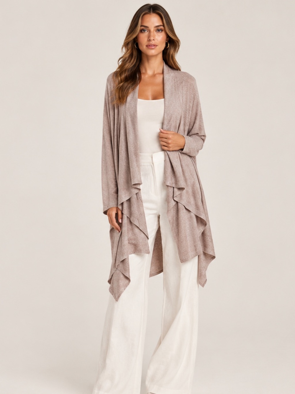 Barefoot Dreams CozyChic Ultra Lite Hi/lo Cardi Sweater Size S/M